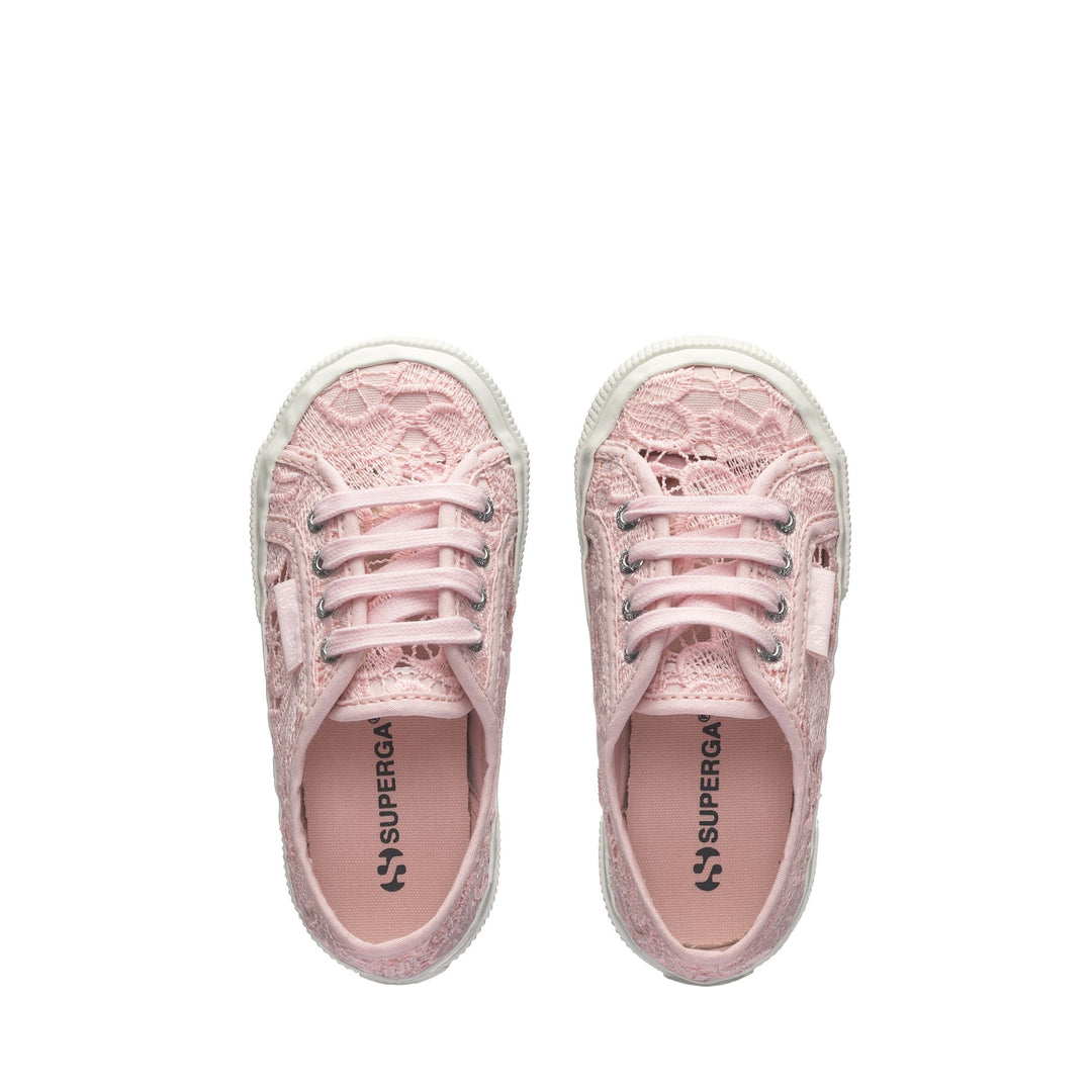 Girl's Pink Sneakers with Cotton Upper main