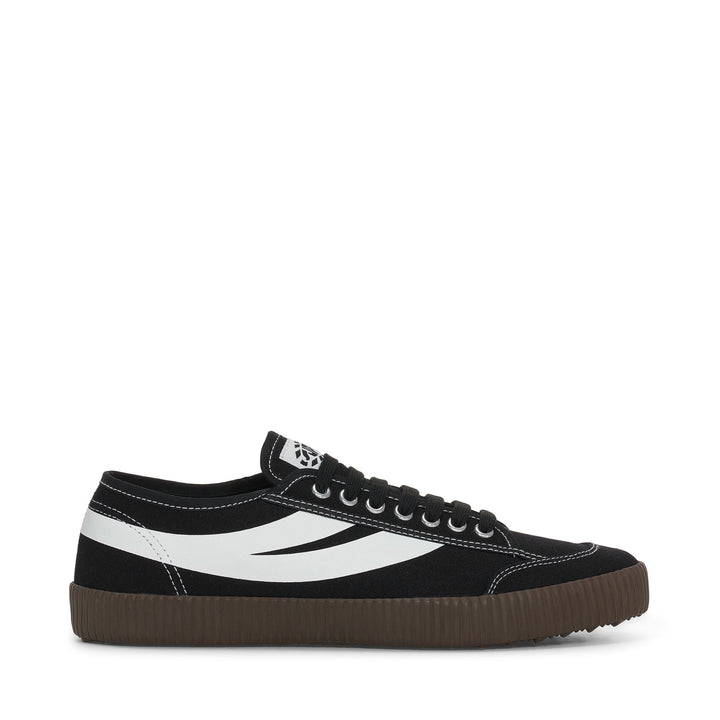 Schwarze Low Cut-Sneakers mit Obermaterial aus Baumwolle 1