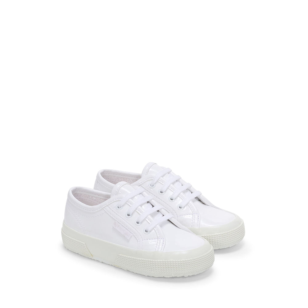 Girl's White Low Cut Sneakers with Cotton Upper 02