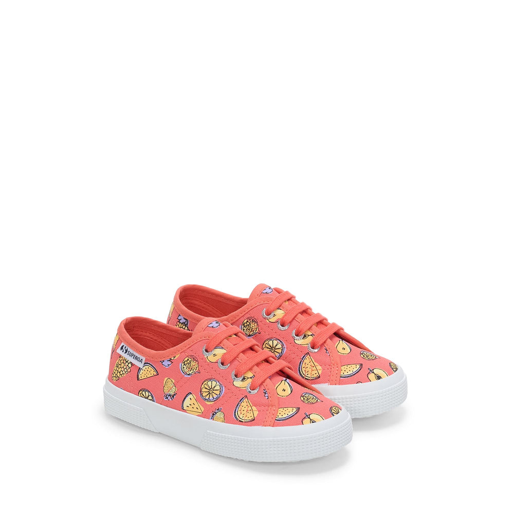 Children's Low Cut Sneakers in Pink with Cotton Upper 02