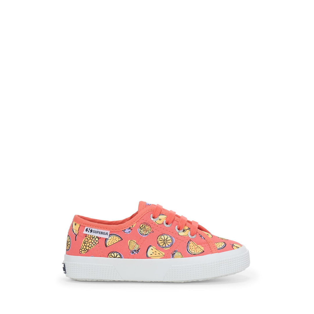 Children's Low Cut Sneakers in Pink with Cotton Upper 01