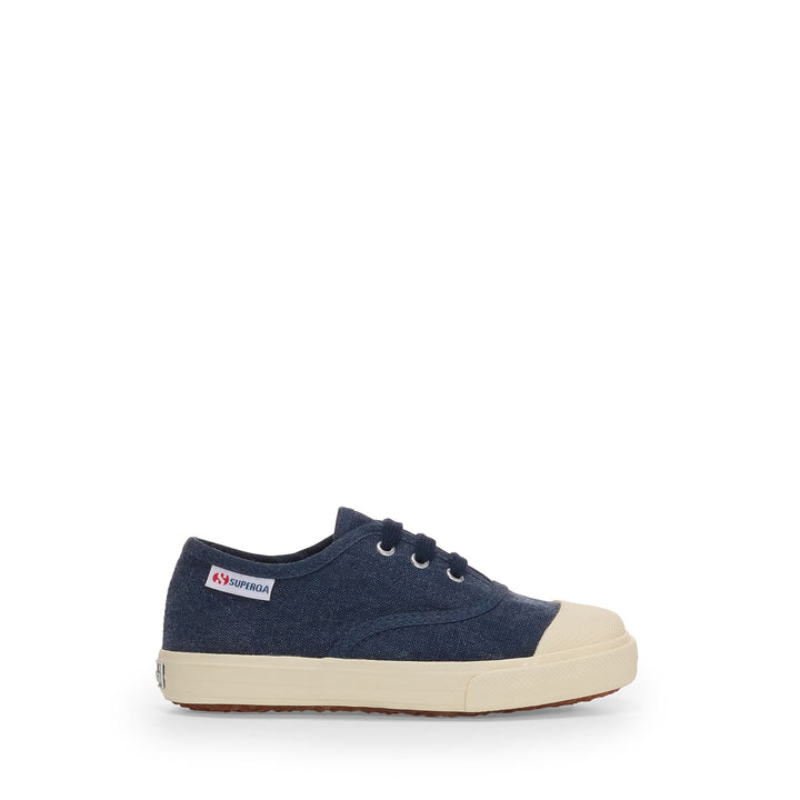 Kid's Low Cut Sneakers in Blue with Cotton Upper 1