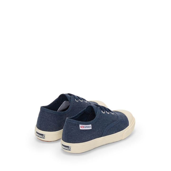 Kid's Low Cut Sneakers in Blue with Cotton Upper 3