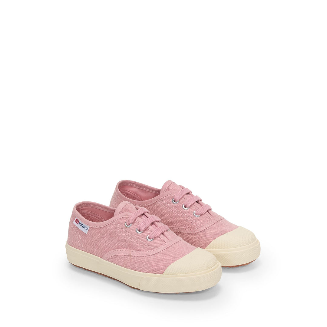 Children's Low Cut Sneakers in Pink with Cotton Upper main