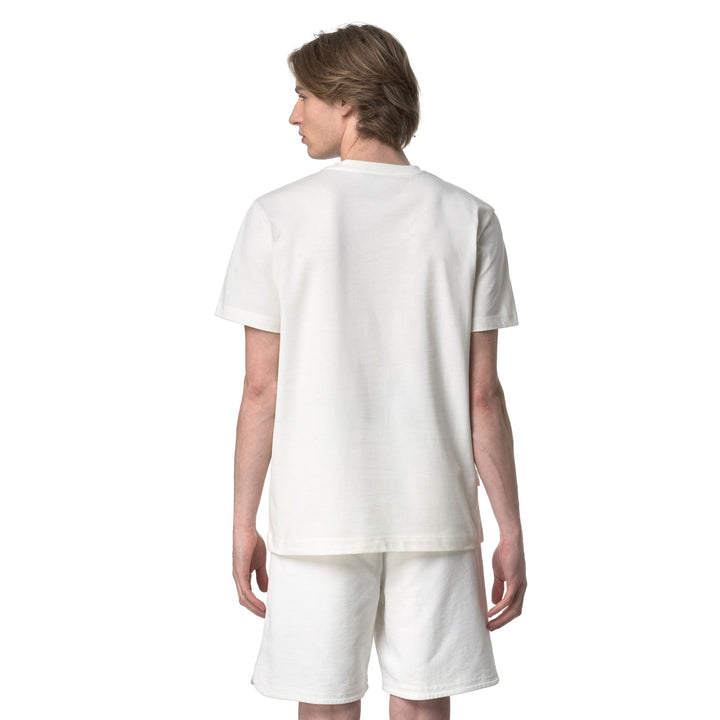 Weißes Unisex-T-Shirt mit Baumwollstoff 7