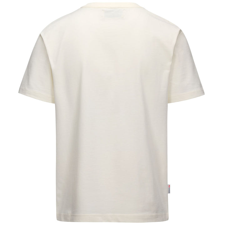 Weißes Unisex-T-Shirt mit Baumwollstoff 3