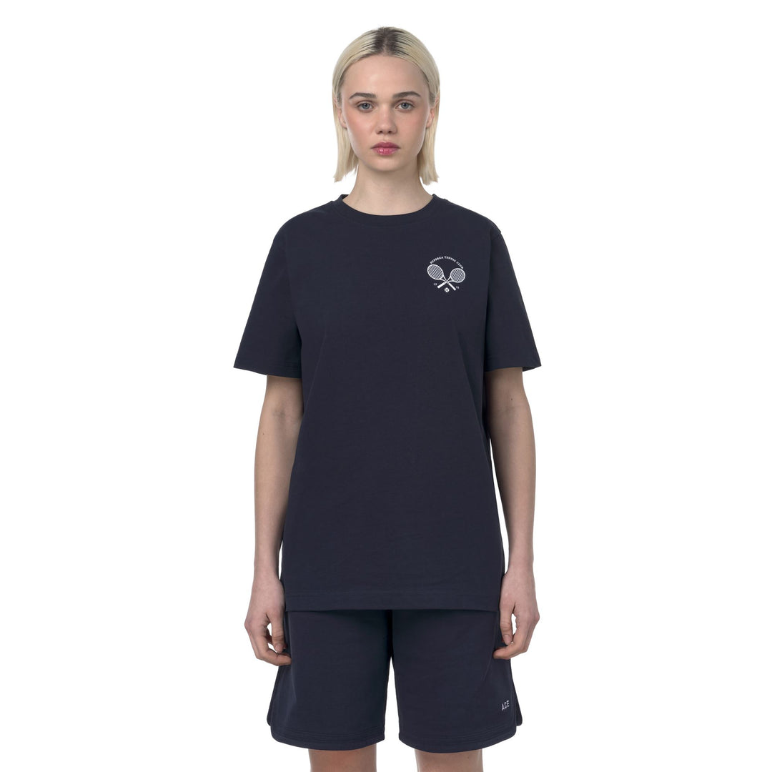 T-shirt unisex blu navy con parte superiore in cotone main