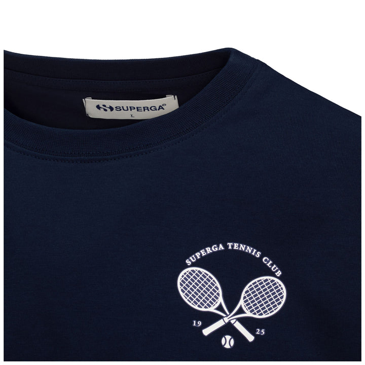 T-shirt unisex blu navy con parte superiore in cotone 4