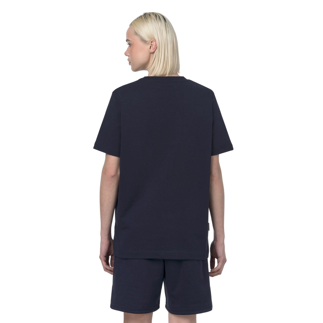 T-shirt unisex blu navy con parte superiore in cotone main