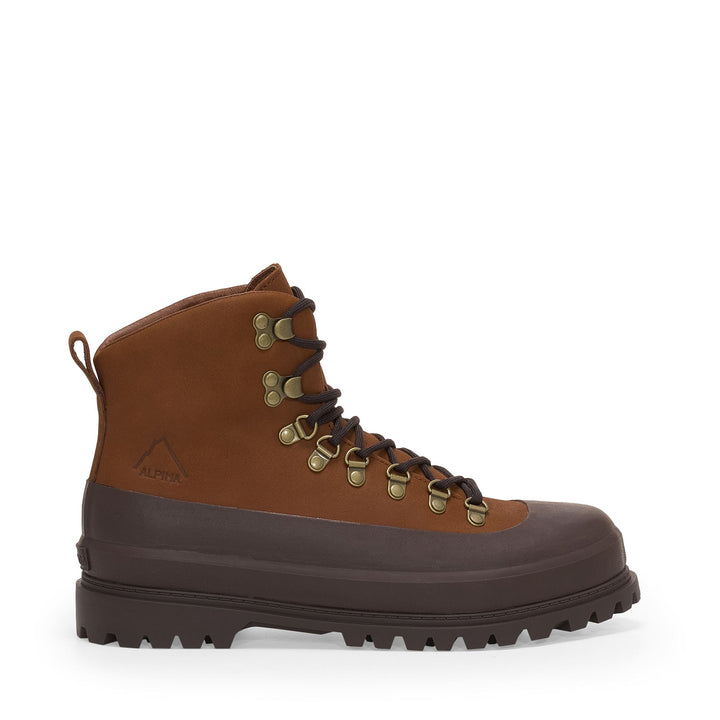 3346 ALPINA PEDULA NUBUCK - Ankle Boots - Mid Cut - Unisex - Brown Caramel-Dk Brown 1