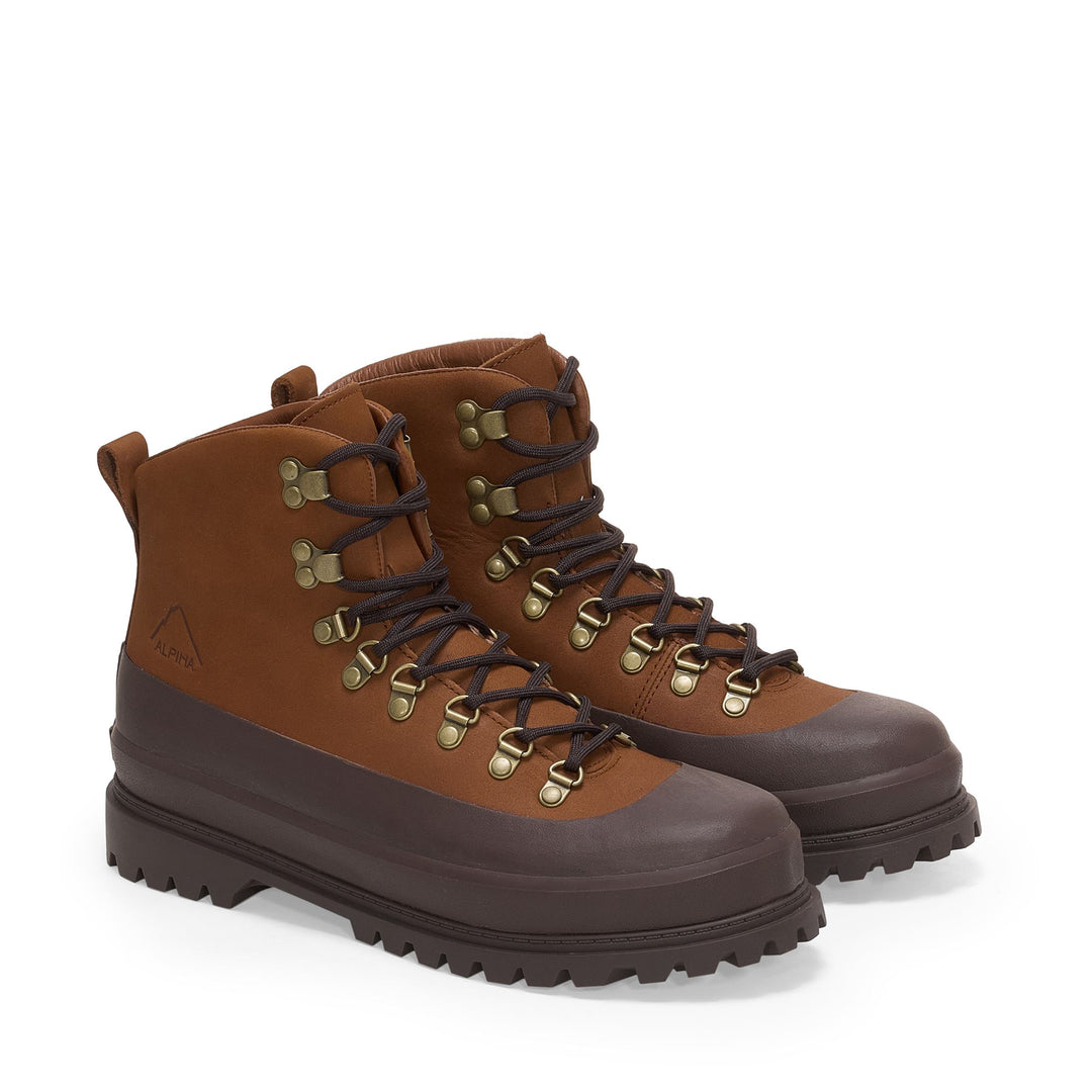 3346 ALPINA PEDULA NUBUCK - Ankle Boots - Mid Cut - Unisex - Brown Caramel-Dk Brown main