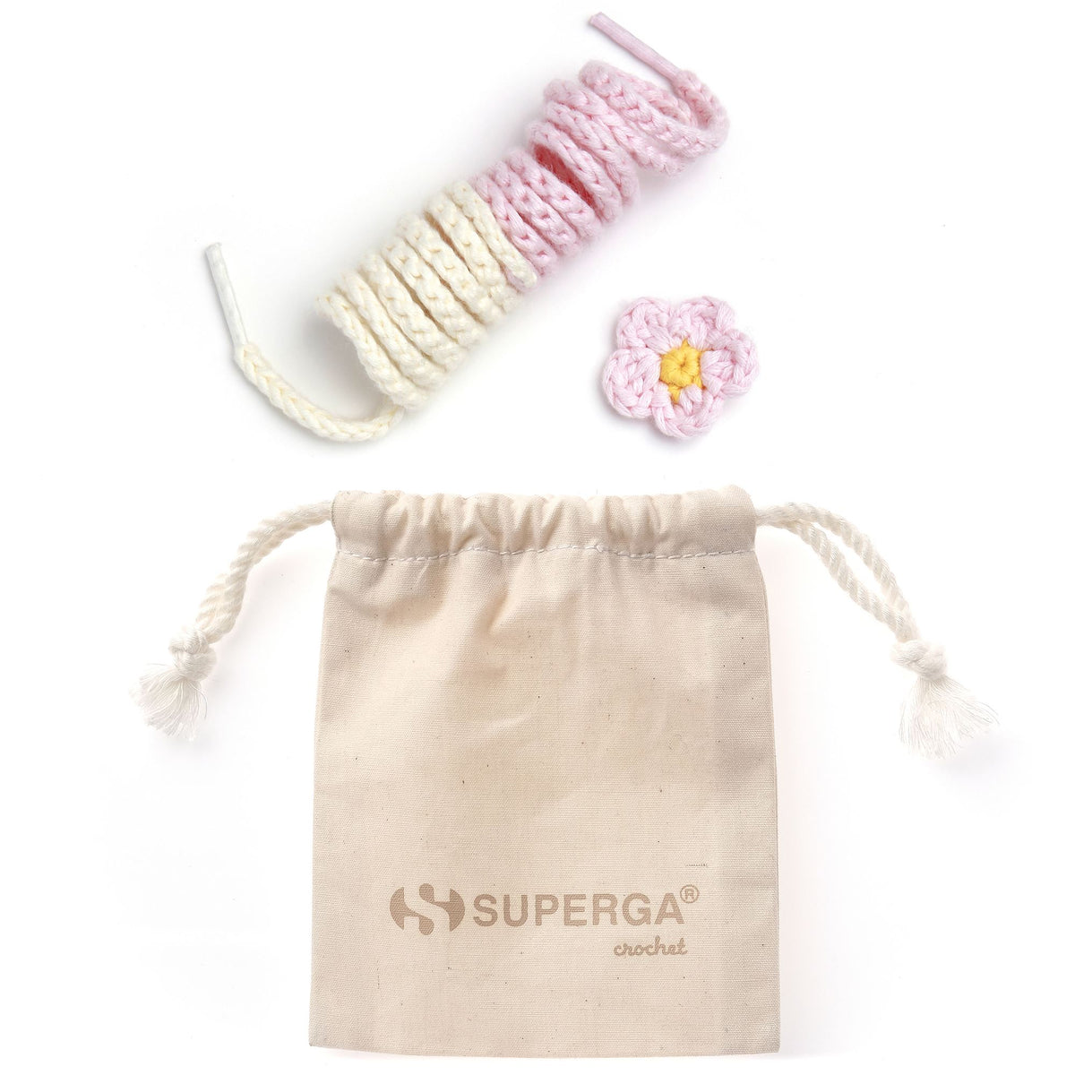 CROCHET PIN FLOWER SET - Piccoli Accessori - Charms per lacci delle scarpe - Donna - White Avorio-Pink-Yellow