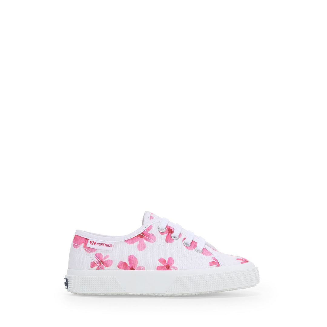 Girl's White Sneakers with Cotton Upper 01