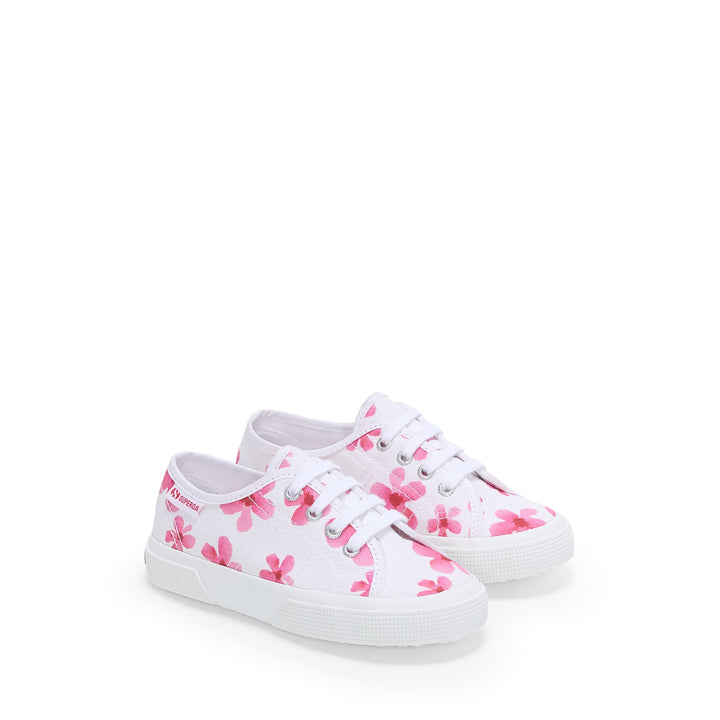 Baskets blanches pour fille avec tige en coton 2