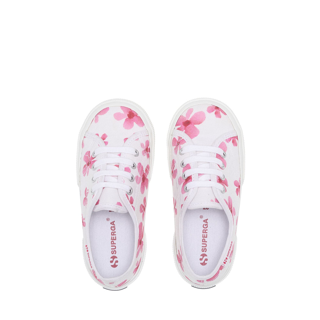 Baskets blanches pour fille avec tige en coton main