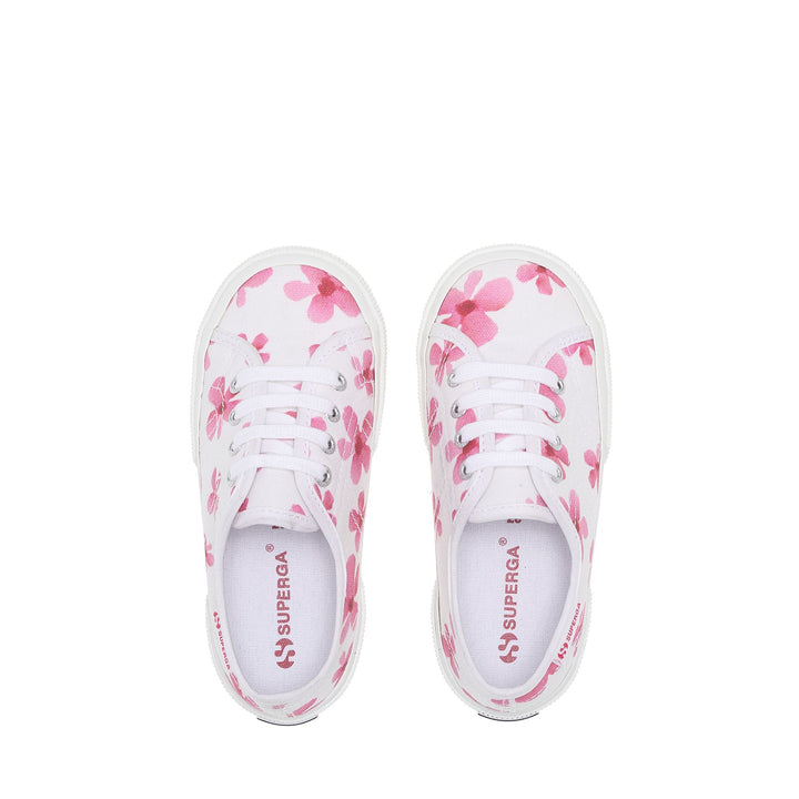 Baskets blanches pour fille avec tige en coton 4