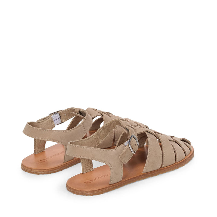 Unisex Beige Sandals with Suede Upper 3
