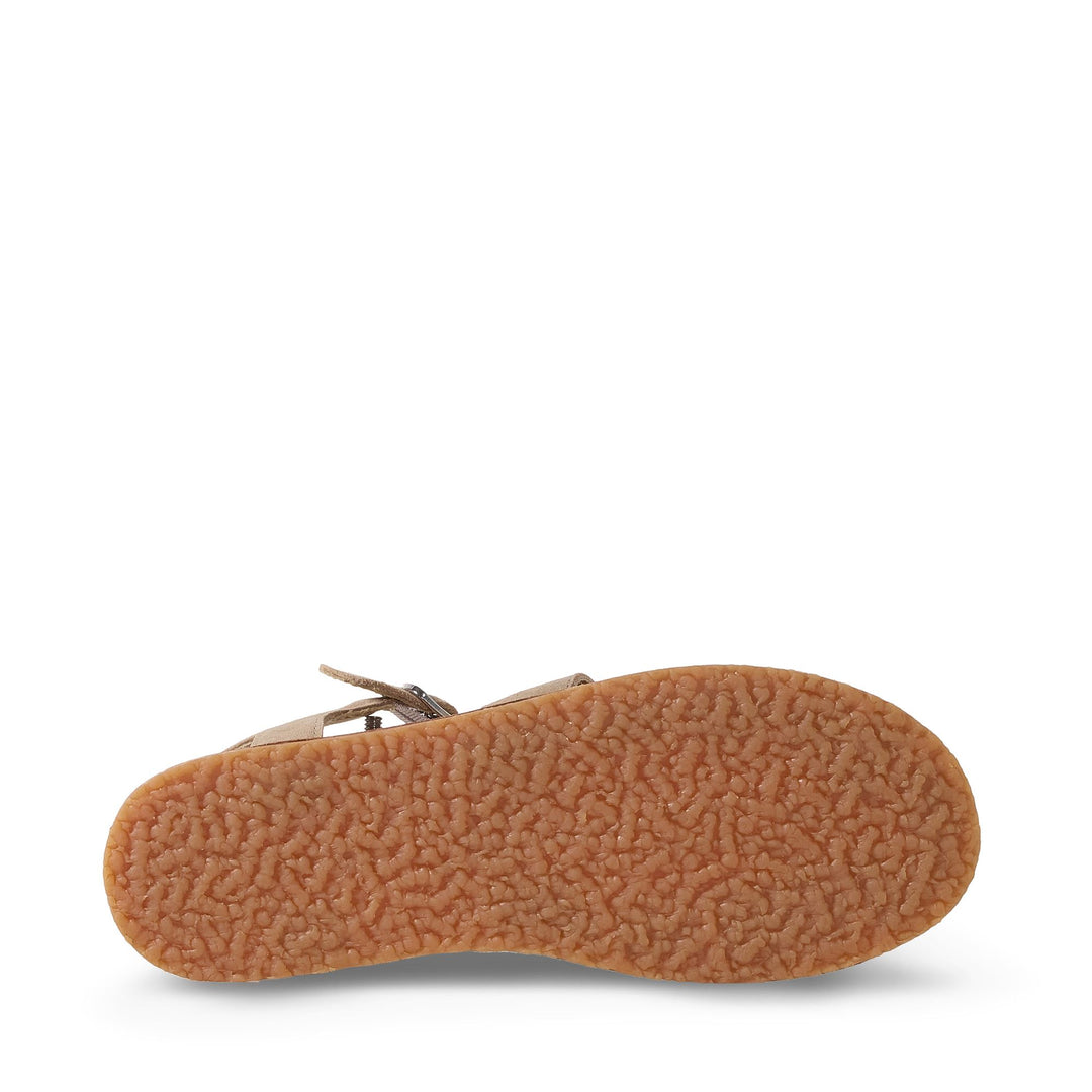 Unisex Beige Sandals with Suede Upper main
