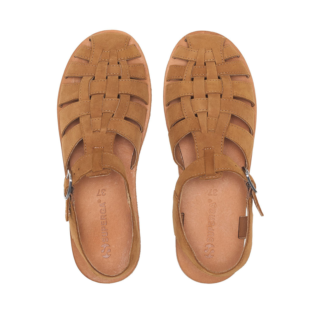Unisex Brown Sandals with Suede Upper main