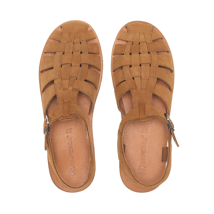 Unisex Brown Sandals with Suede Upper 4