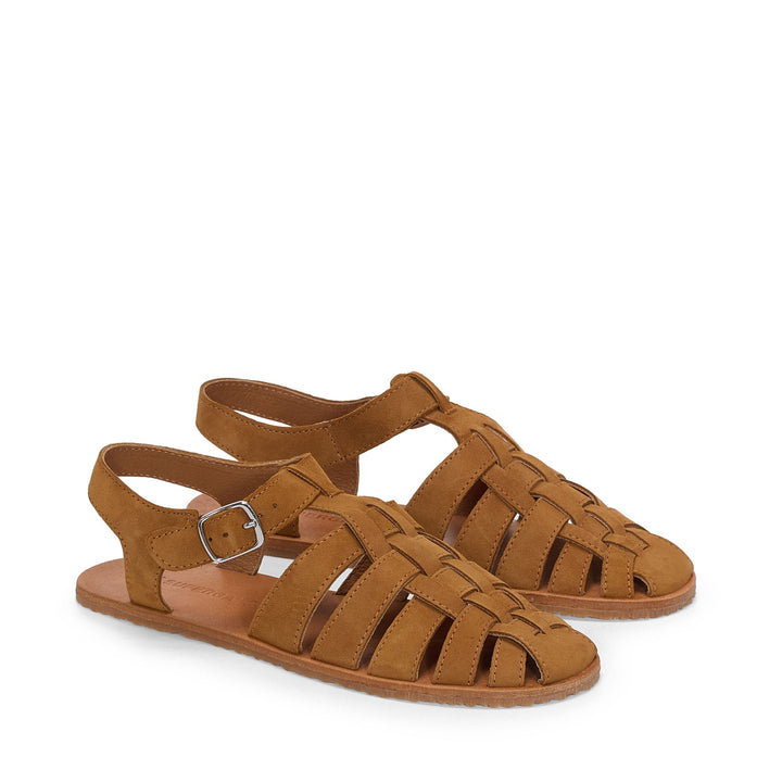 Unisex Brown Sandals with Suede Upper 2