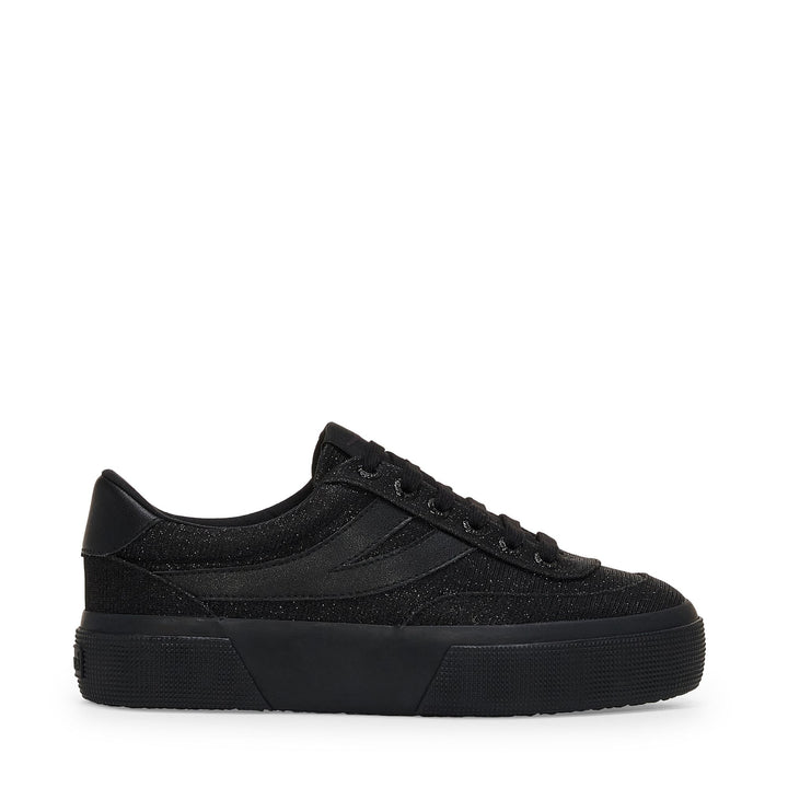 Woman's Platform Black Sneakers with Jersey Upper 1