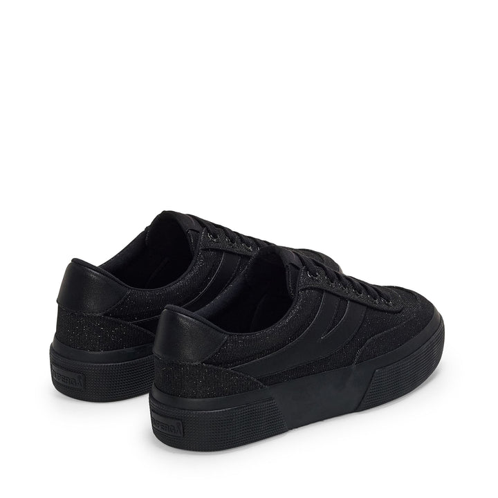 Woman's Platform Black Sneakers with Jersey Upper 3