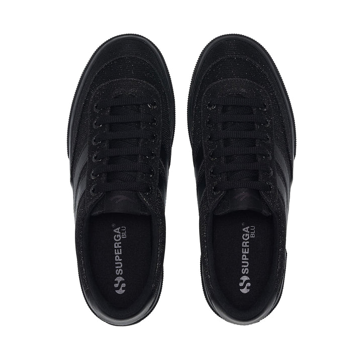 Woman's Platform Black Sneakers with Jersey Upper 4