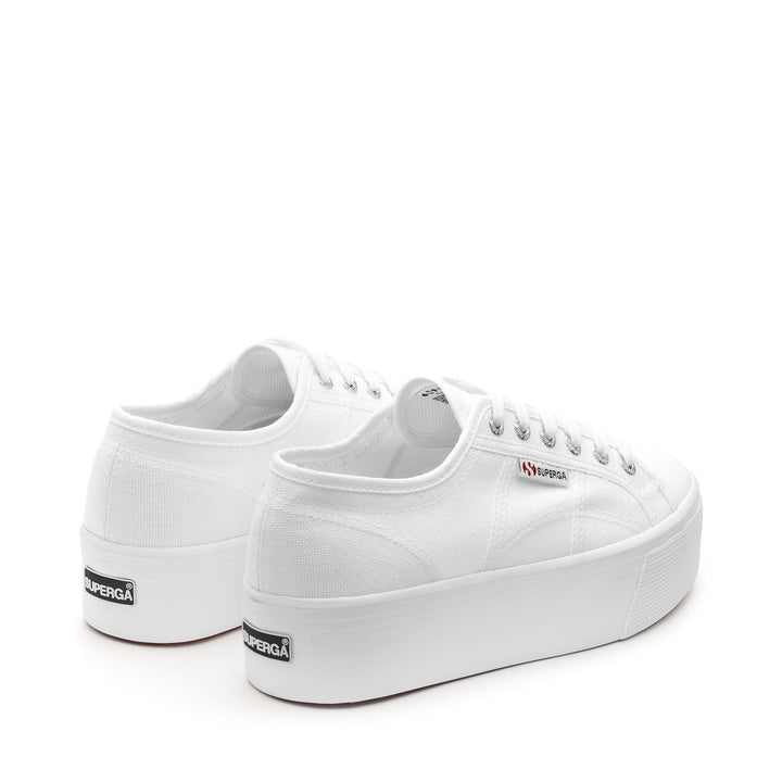 Woman's Platform White Sneakers with Cotton Upper 3