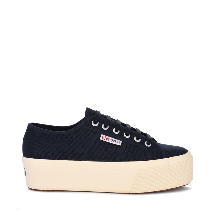 Woman's Platform Blue Sneakers with Cotton Upper 1