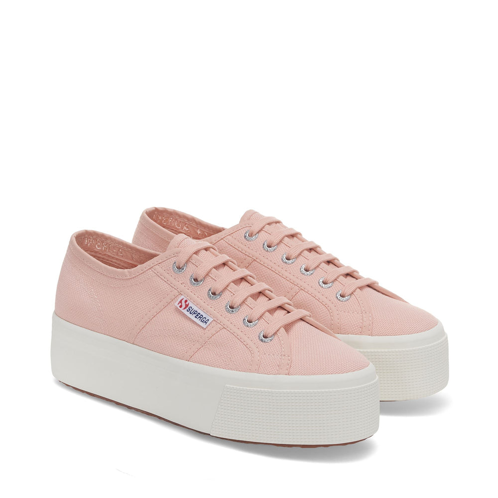 Woman's Platform Pink Sneakers with Cotton Upper 02