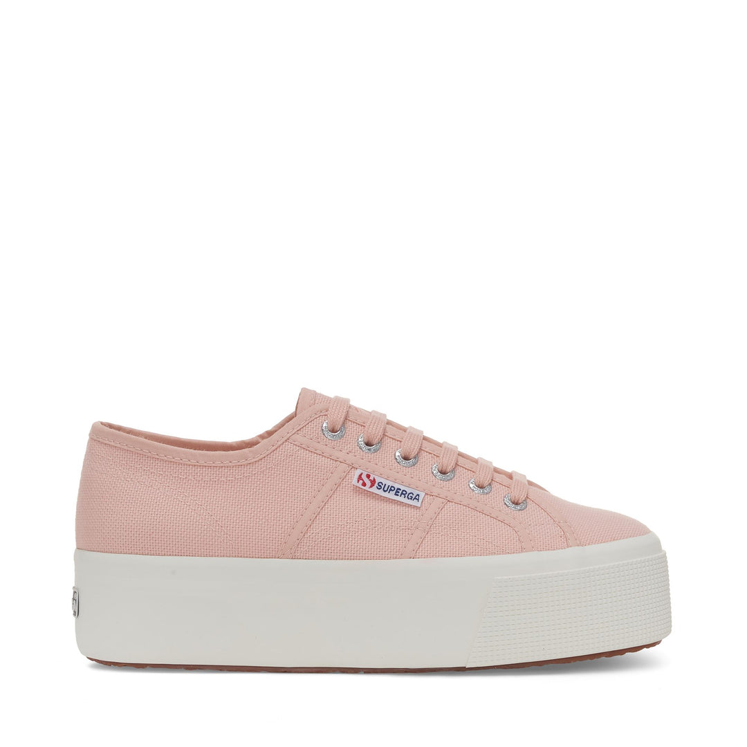 Woman's Platform Pink Sneakers with Cotton Upper 01