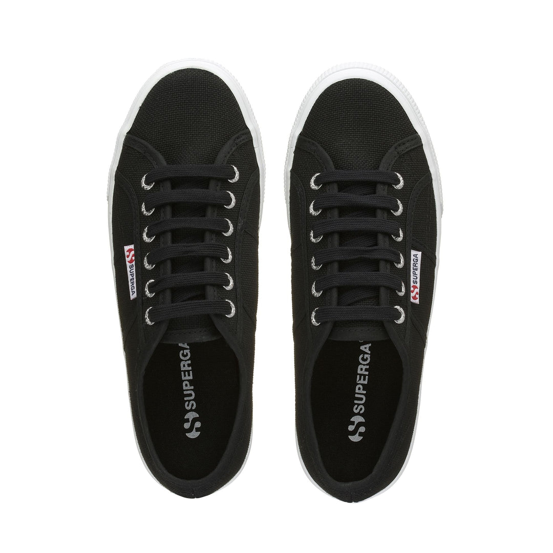 Woman's Platform Black Sneakers with Cotton Upper main