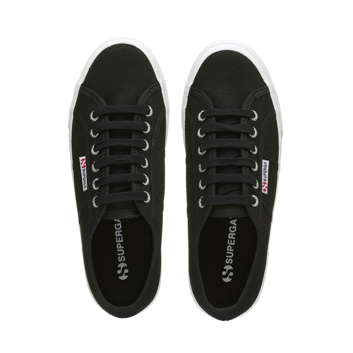 Woman's Platform Black Sneakers with Cotton Upper 4