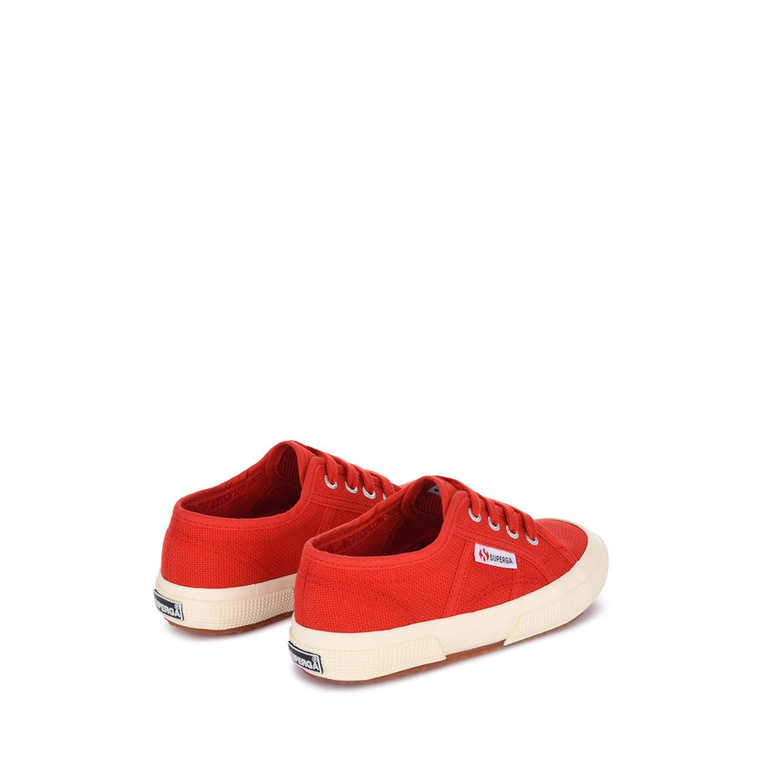 Baskets rouges pour enfants avec tige en coton main
