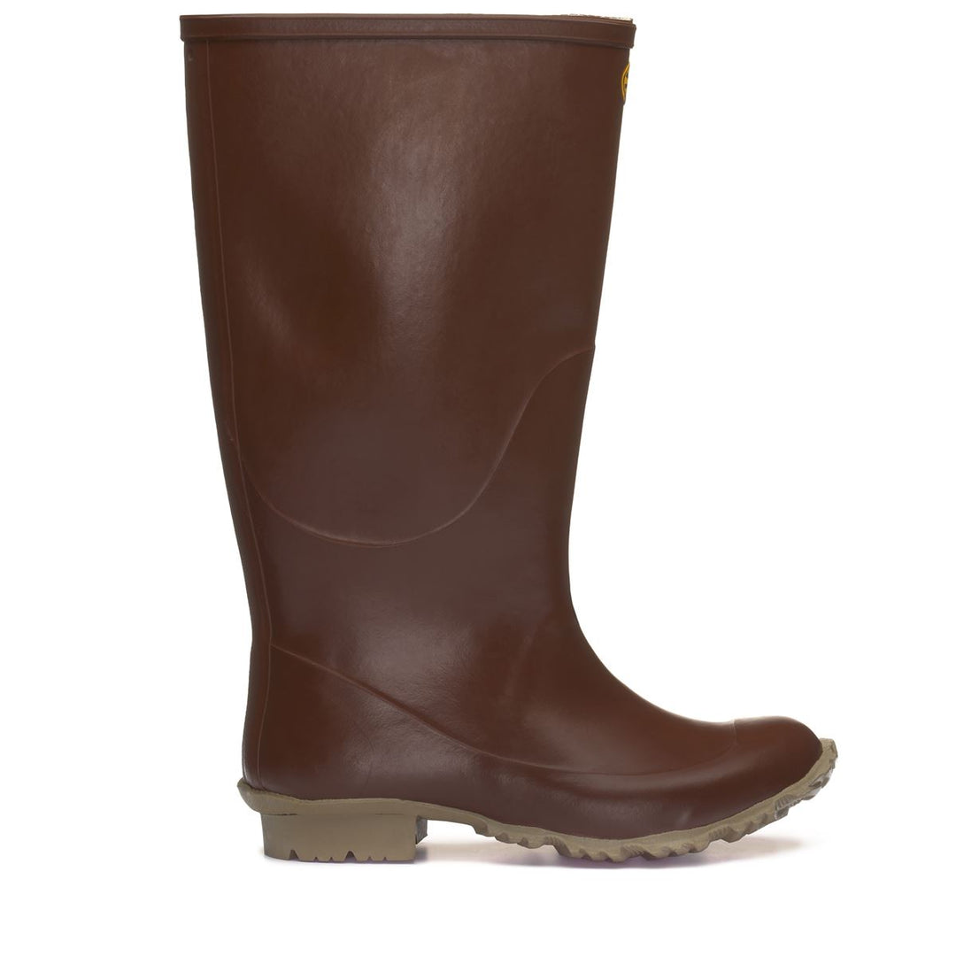 High Rubber Boots Unisex Brown Color 01