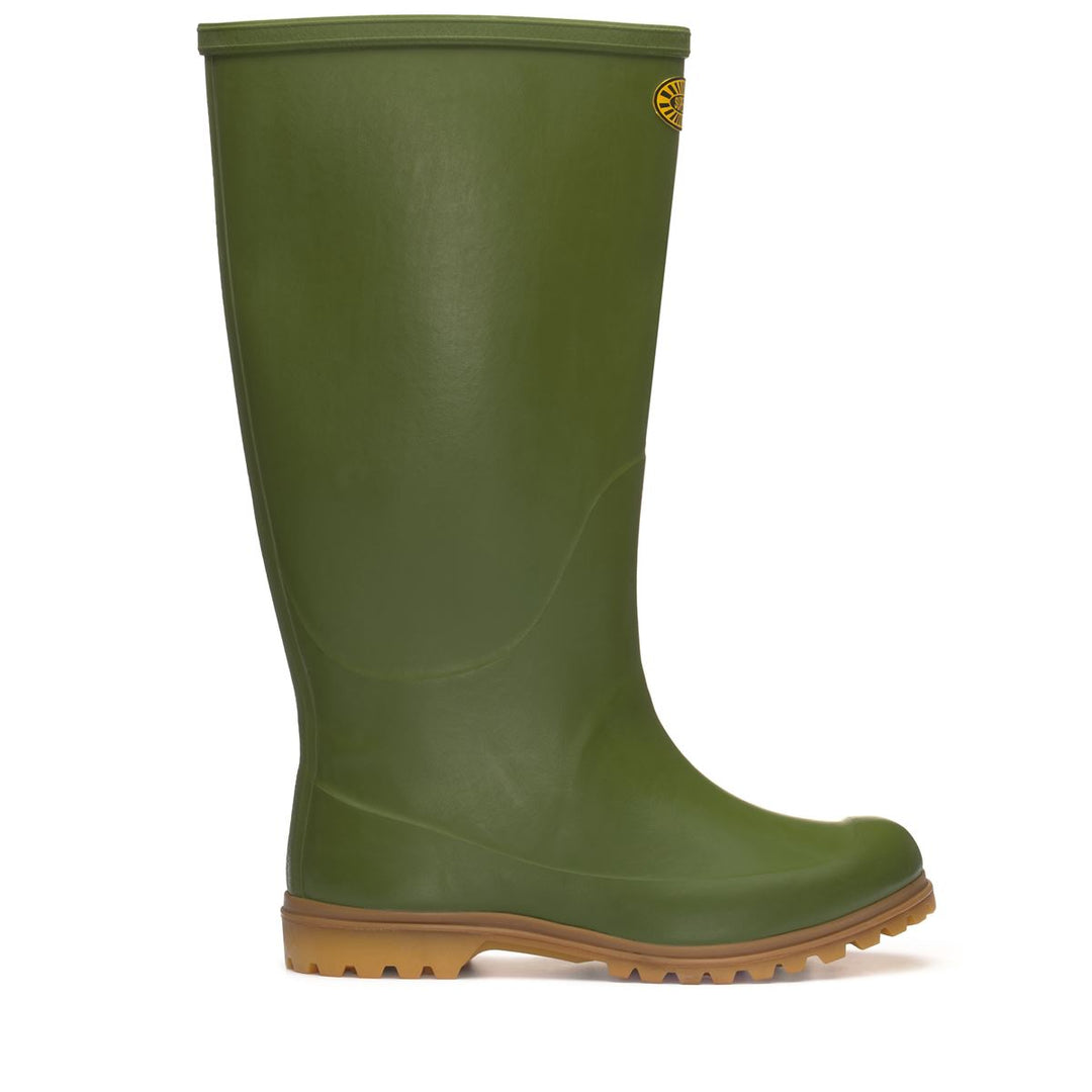 High Rubber Boots Unisex Green Color 01