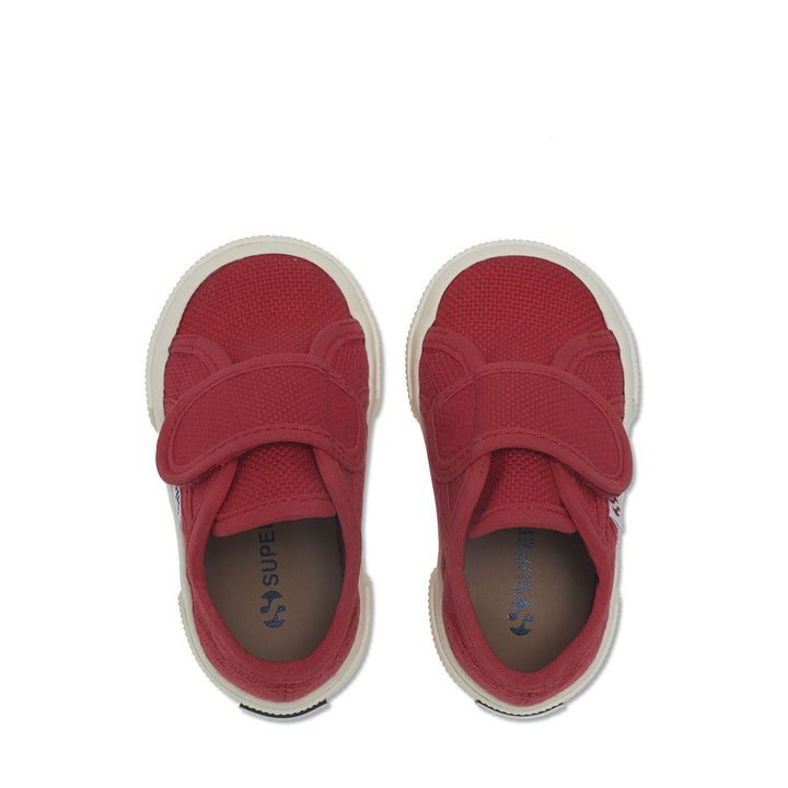 Children's Sneakers Red Color with Velcro and Cotton Upper 4