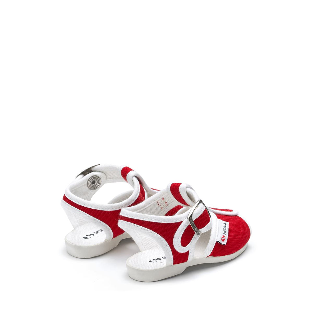 Children's Sandals Red Color with Cotton Upper main