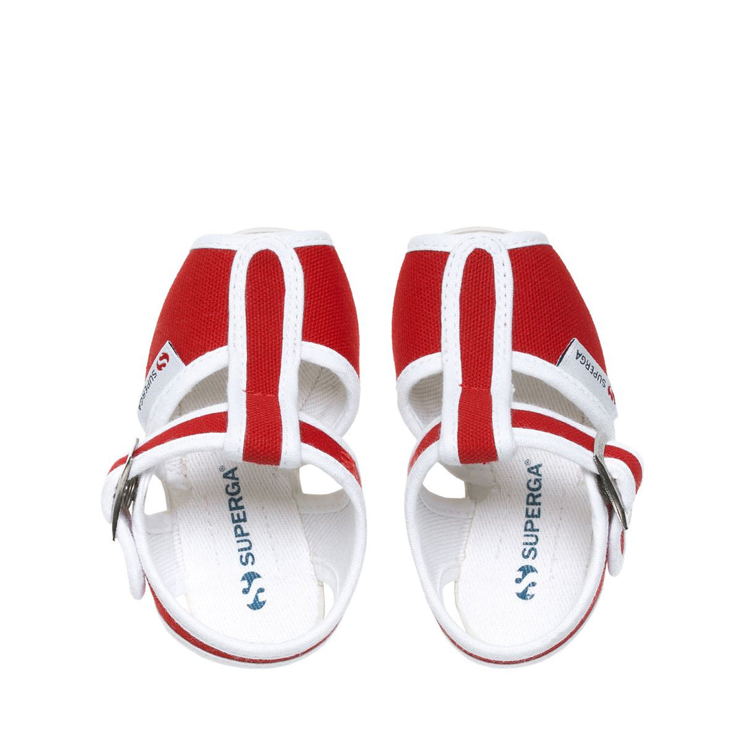 Children's Sandals Red Color with Cotton Upper main