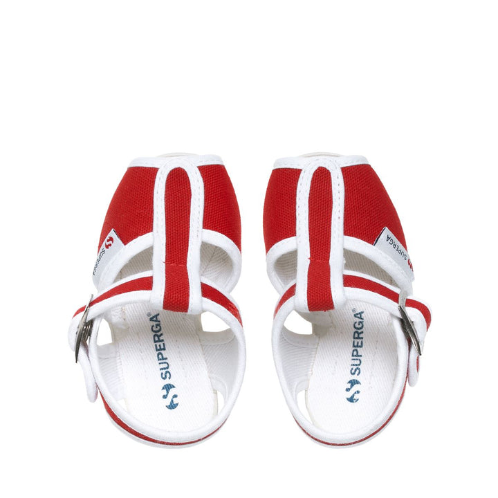 Children's Sandals Red Color with Cotton Upper 4