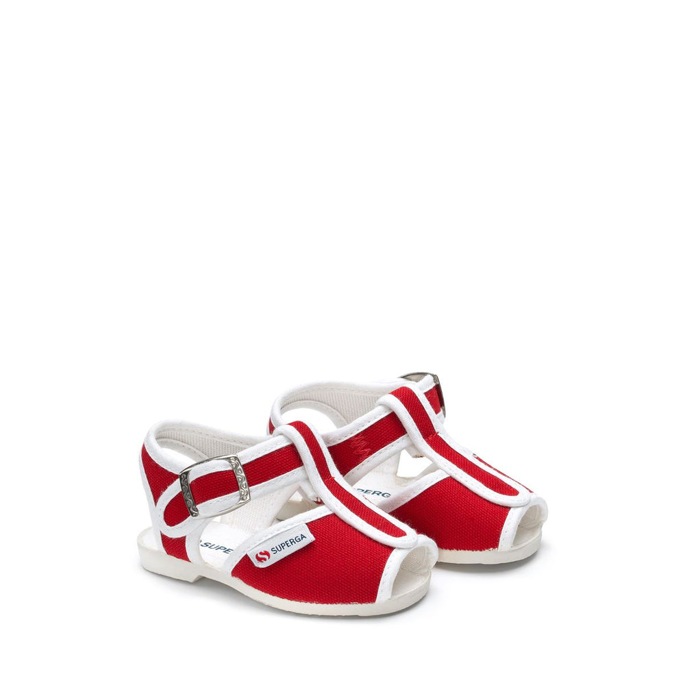 Children's Sandals Red Color with Cotton Upper 02