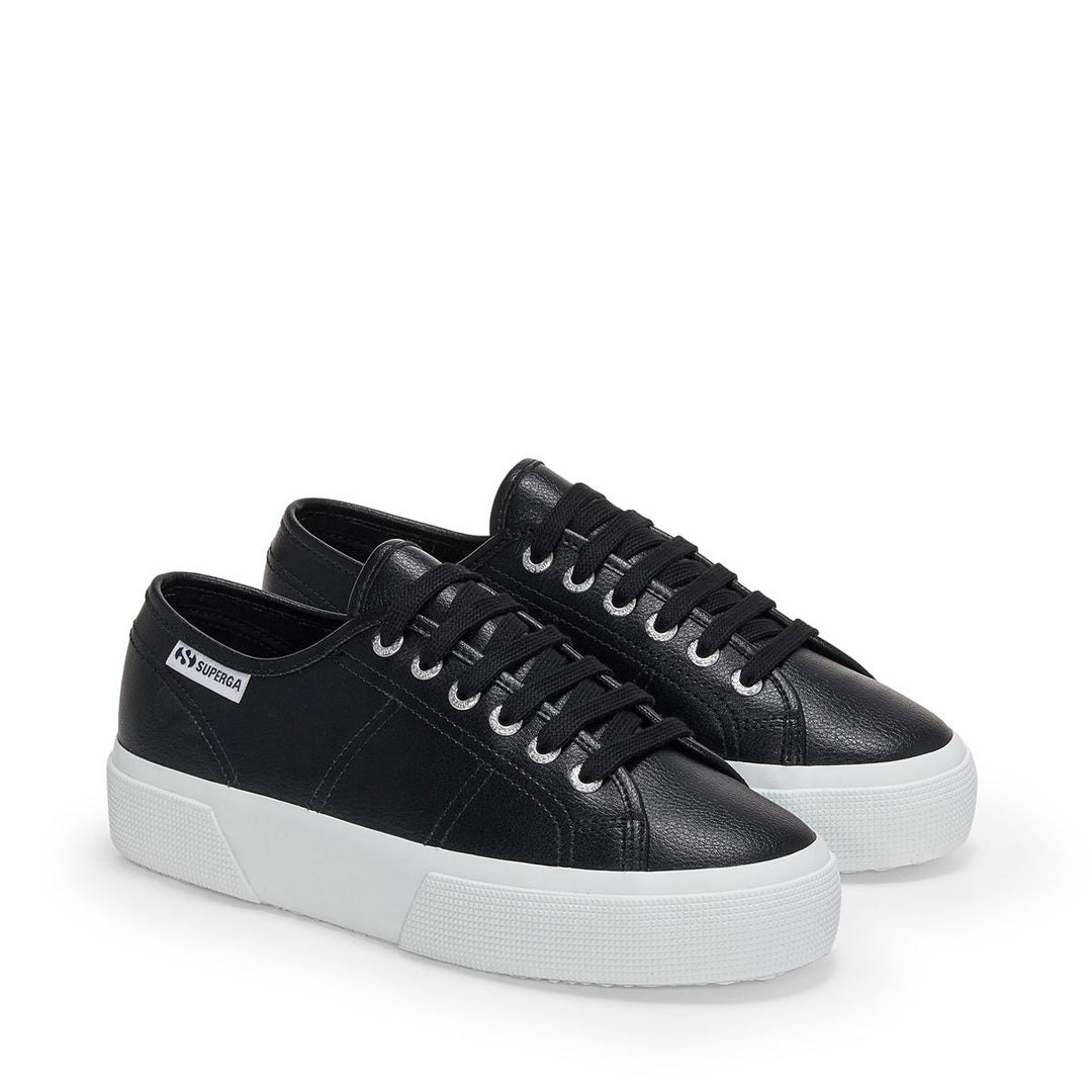 Schwarze Plateau-Sneakers für Damen mit Obermaterial aus Gummi main