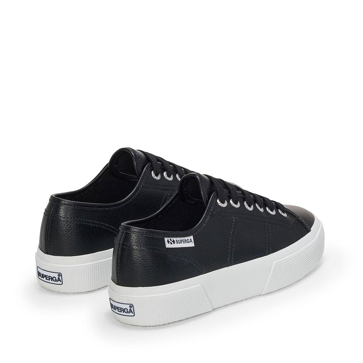 Schwarze Plateau-Sneakers für Damen mit Obermaterial aus Gummi 3