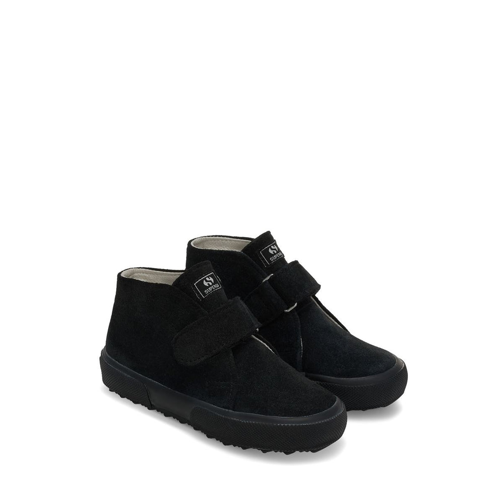 Boy's Ankle Boots Full Black with Suede Upper 02