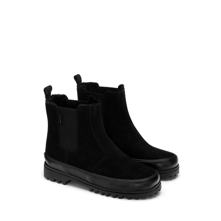 Schwarze Stiefeletten für Kinder mit Obermaterial aus Wildleder 2